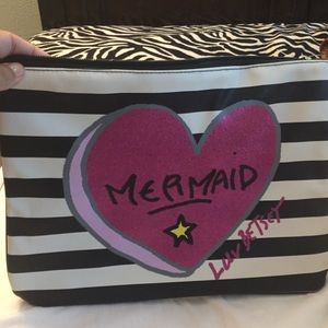Betsy Johnson mermaid cosmetic bag